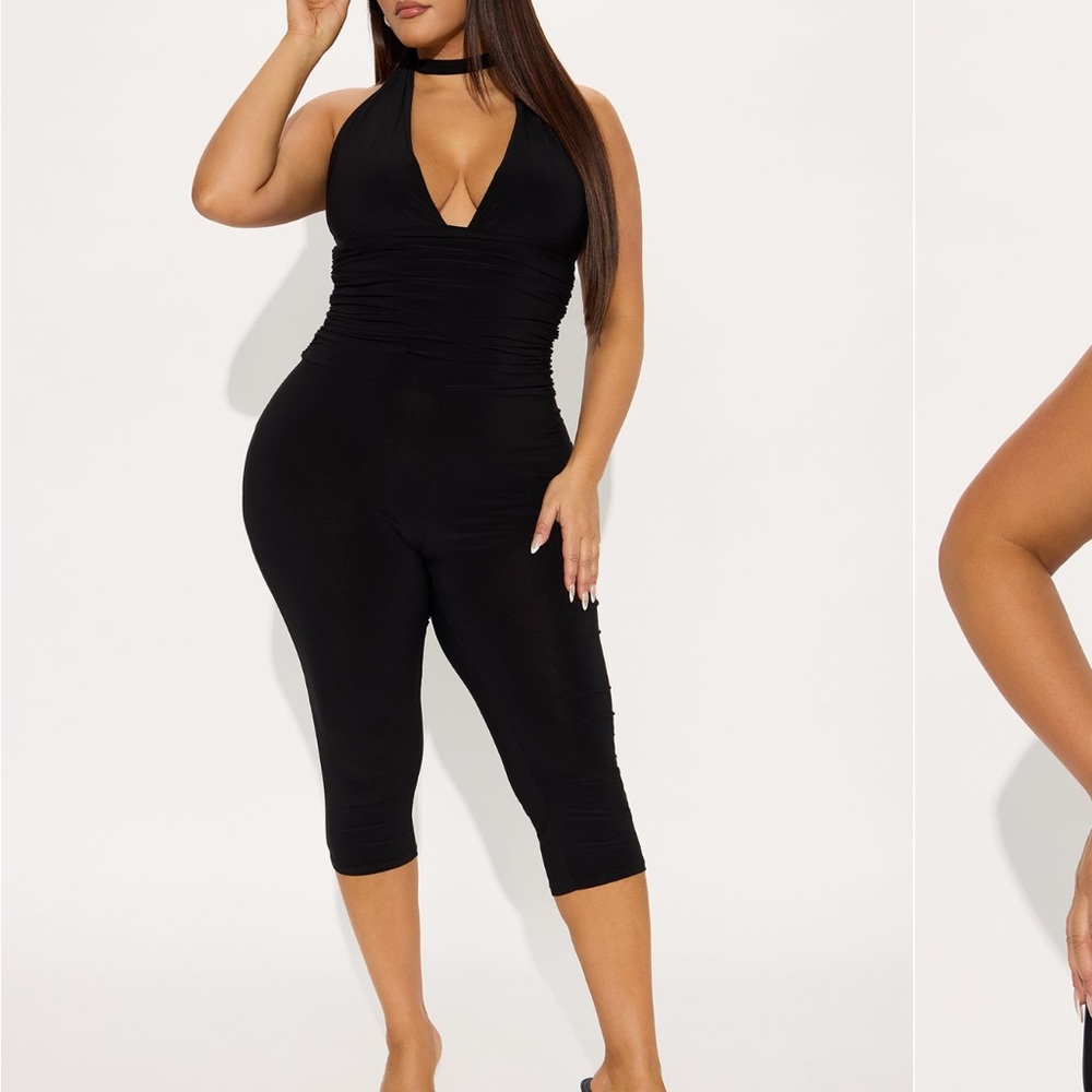 Fashion Nova Black Tapered Jumpsuit